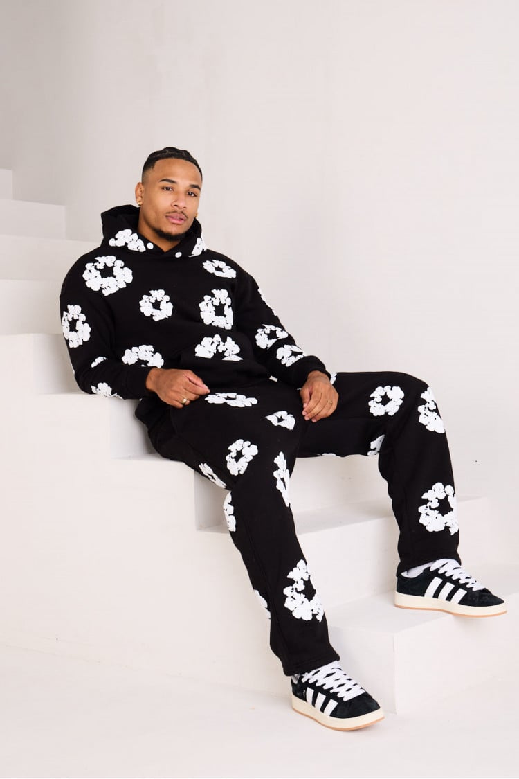 Ensemble à motif fleurs